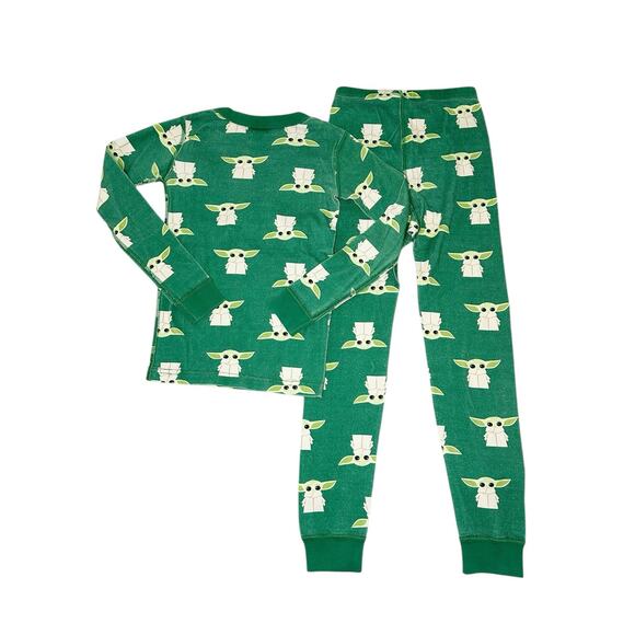 Hanna Andersson Star Wars Grogu Print Long John Pajama Set Size 130cm (8) - Picture 5 of 6